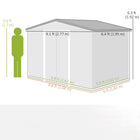 Outsunny - Cabanon de rangement de jardin, Maison à outils-Toit incliné empêche l'humidité et la pluie de stagner
