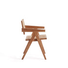 Manhattan Comfort - Fauteuil de salle à manger Hamlet 19,67 po style industriel chic - Nature-Hauteur d’assise : 46 cm avec une capacité de poids de 125 kg