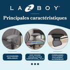La-Z-Boy - Fauteuil de travail Renzo - gris-Siège ergonomique épousant la courbe naturelle du corps, pour un confort et un soutien supérieurs