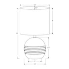Monarch Specialties - Luminaire - 15 po H Lampe De Table - Résine Beige - Abat-Jour Beige - Contemporain-Utilisant une ampoule de 60W (non incluse), l'interrupteur pratique à bouton rotatif marche/arrêt illumine votre espace d'un simple geste du poignet