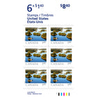 Carnet de 6 timbres Terre de nos aïeux au tarif des envois à destination des États-Unis-Timbre tarifaire américain (1,40 $) pour l'envoi vers des destinations aux États-Unis.