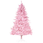 HOMCOM - Sapin de Noël artificiel 1 - 5 m avec ouverture automatique - rose-La couleur rose crée une atmosphère douce pour les dames 