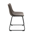 Brassex - Chaise de visite 692481 Caden - ensemble de 2 - brun vintage-Revêtement en tissu de qualité supérieure