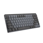 Logitech - MX Mechanical Mini pour Mac Clavier Sans Fil Illumine - Boutons Tactiles Silencieux - Gris ( Space Grey)-Parfait pour Mac : Clavier Bluetooth MX Mechanical Mini pour Mac avec une disposition Mac pour plus de sensations et de productivite, optimise pour macOS et compatible avec iPadOS et iOS