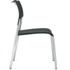 Offices to Go - Chaise empilable Dori 2, noir-Assise et dossier en polypropylène durable et facile à nettoyer