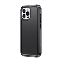 TUFF8 - Étui de protection Impact pour iPhone 15 Pro Max - Noir-Protection double couche : fabriquée à partir d'un boîtier intérieur souple et malléable et d'une coque rigide pour créer une défense robuste contre les chutes et les impacts accidentels