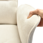Homy Casa -  Chaise de bureau de conférence pivotante rembourrée avec accoudoirs - Beige-8