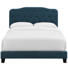 Modway - Amelia Tissu rembourré Lit plein, Azure-Sommier requis (non inclus)
