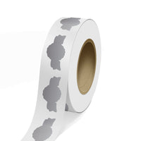 JAM Paper - Rouleaux d'étiquettes standard - sceau anniversaire - 1 3/8 x 2 5/8 - feuille argent mat - 125 étiquettes/rouleau-Couleur : feuille mate argentée durable | Faites ressortir votre courrier avec des étiquettes d'adresse d'expédition colourées.