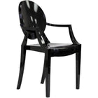 Nicer Furniture - fauteuil fantôme de Louis XVI - noir-Design moderne et innovant - Noir, Polycarbonate robuste, Tendance