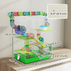 PawHut - Cage pour hamster 18,5 po L avec système de tubes et roue d'exercice - Vert-Échelle et roues d'exercice favorisent la santé physique