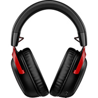 HP - Casque de jeu sans fil HyperX Cloud III - Noir/Rouge-Conception des écouteurs : supra-auriculaire (circumaural), fermé