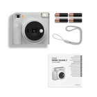 Fujifilm - Appareil instantané instax SQUARE 2 - Blanc brumeux-Inclut dragonne, guide de démarrage rapide, 4 piles AA et garantie limitée de 1 an