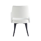 Manhattan Comfort - Lot de 2 fauteuils de salle à manger Tremont 58 cm, moderne, revêtement similicuir blanc-Assemblage minimal requis Matériel inclus