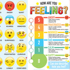 Ashley Productions - ASH95709 Placemat Studio Smart Poly Comment vous sentez-vous Learning Placemat - 13" x 19" - unilatéral - paquet de 10-Surface inscriptible/effaçable