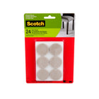 Scotch - Coussinets de feutre ronds, beiges 1,5 po, Paquet de 24-Conception facile à appliquer et autocollante