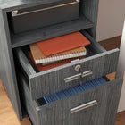 Vinsetto - Classeur 2 tiroirs pour dossiers lettre/A4 avec serrure - gris-Assemblage requis 