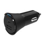 Scosche - Chargeur pour voiture PowerVolt PD32 double-port USB-C et USB-A - Noir-USB-A 12 W pour charger rapidement un 2ème appareil simultanément