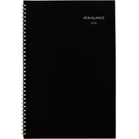 AT-A-GLANCE - Agenda mensuel 2026 - 11 7/8 po H x 7 7/8 po l - noir - bilingue-14 mois : décembre 2025 à janvier 2027