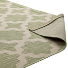 Modway - Cerelia Treillis marocains intérieurs et extérieurs Tapis 9 pi l x 12 pi L - Beige et vert clair-9