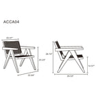 Manhattan Comfort - Hamlet fauteuil d’appoint industry chic 22,64" - nature - lot de 2-Cadre en bois de frêne massif américain avec des textures de grain naturel