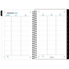 Five Star - Agenda scolaire hebdomadaire/mensuel macro floral 2024-2025 - 5 1/2 po x 8 1/2 po - noir/blanc - bilingue-12 mois complets de planification hebdomadaire / mensuelle 