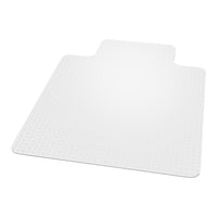 Staples - Tapis de chaise pour tapis à poils ras - 45 po x 53 po avec rebord - Clair-Protège les tapis à poils ras jusqu'à 3/8 po  d'épaisseur (y compris la profondeur de rembourrage) de l'usure des roulettes de chaise
