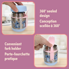 Danawares - Boîte repas isotherme Disney Stitch avec cuillère-fourchette - 300 ml-Facile à nettoyer : son intérieur lisse et antiadhésif permet un nettoyage rapide et sans effort