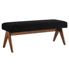 Modway - Lyra 47" Boucle Tapis Banc - Noir-Tissu boucle Tissu Rembourrage