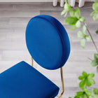 Modway - Craft Performance Velvet Fauteuil d’appoint de salle à manger - Marine d’or-Livré entièrement assemblé
