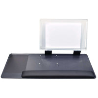 IntekView - Plateau de clavier idéal - 25" x 10" - Gaucher - Porte-copie-Réglage de la hauteur sans levier