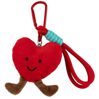 Merangue - Porte-clés peluche coeur-Conception en forme de coeur avec détails cousus