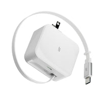 LBT - Chargeur mural Ultra Fast 45W PD avec câble rétractable-Charge ultra rapide 45 W