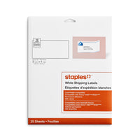 Staples - Étiquettes postales blanches pour imprimantes jet d'encre/laser, 4 po x 2 po, paq./250-Créez des étiquettes personnalisées