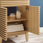Modway - Render 24" Armoire de toilette de salle de bain (lavabo non inclus) - Chêne-Coiffeuse à grains de noyer