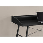 Monarch Specialties - 7537 Bureau 48 po L - Noir/Metal Noir-Fini sur tous les côtés pour un placement flexible n'importe où dans un bureau à domicile