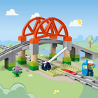 LEGO - DUPLO Town Ensemble d'extension Pont et rails de train-Les ensembles LEGO DUPLO Ma ville garantissent un jeu sécuritaire pour les tout-petits