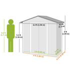 Outsunny - Remise de jardin extérieure 6,5 pi x 4 pi, gris foncé-Quatre évents assurent l’aération à l’intérieur 
