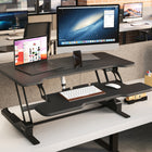 Mount-It! - Convertisseur de bureau électrique avec plateau de 38 pouces, noir-Le large plateau pour clavier peut accueillir un clavier de grande taille et offre suffisamment d'espace pour un tapis de souris