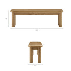 Modway - Alvia 58" Bois Banc - Chêne vieilli-Siège en placage en bois