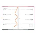 Letts - 2026 Agenda hebdomadaire/mensuel Gradient - 8-1/4" x 5-5/6" - Rose - Multilingue-Couverture laminée, rigide et mate