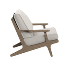 Modway - Saratoga Terrasse extérieure Bois de teck Fauteuil, Caillou-Couvertures résistantes aux taches et à l’eau