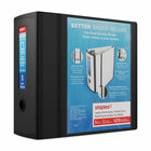 Reliure Better Binder de marque Staples, 5 po, noire-Anneaux en D à capacité de 25 % plus de contenu que les anneaux ronds