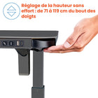 Motionwise - Bureau ergonomique électrique assis-debout à moteur unique série M1 Glass - Frêne-Prêt pour les marqueurs effaçables à sec : Créez des designs uniques ou notez rapidement des rappels directement sur le plateau en verre avec des marqueurs effaçables à sec 