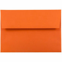 JAM Paper - Enveloppes d'invitation colorées A6 - 4,75 x 6,5 - orange recyclé - Paquet de 50-Nos enveloppes sont fabriquées à partir de 30 % de papier recyclé de 24 lb et comportent une fermeture en gomme à rabat droit avec une finition lisse