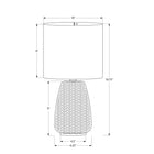 Monarch Specialties - Luminaire - 19 po H Lampe De Table - Céramique Gris - Abat-Jour Ivoire / Crème - Contemporain-Munie d'un cordon transparent de 6 pieds, cette lampe peut accueillir une seule ampoule (non incluse) pour une puissance maximale de 60W/120V afin d'éclairer instantanément une pièce