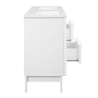 Modway - Render 48" Meuble de salle de bain à double lavabo - Blanc blanc-Bassin à double évier en céramique