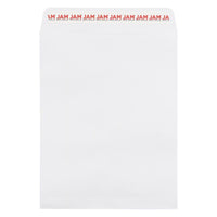 Jam Paper - Enveloppes commerciales à ouverture par le haut avec fermeture adhésive, 8 3/4 po H x 11 3/4 po l, Blanches, Paquet de 100-Couleur : Blanc