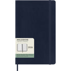 Moleskine - 2026 Agenda semainier Classic 12-mois à couverture souple - 5 po x 8.25 po - Bleu Saphir-Message « in case of loss » (en cas de perte) imprimé sur la page de garde