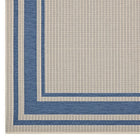 Modway - Rim Bordure solide intérieure et extérieure Tapis de 5 pi l x 8 pi L - Bleu et beige-Résistant aux taches / Facile à nettoyer